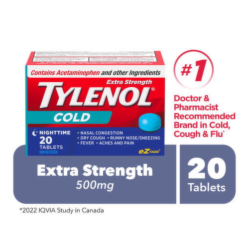 Tylenol - Cold Extra Strength Nighttime Cool Burst