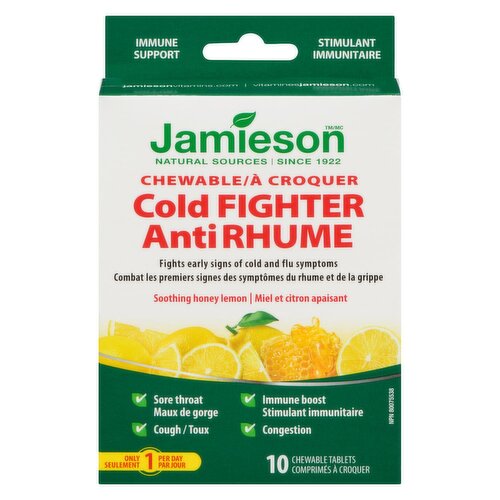 Jamieson - Chewable Honey Lemon Cold Fighter Tablets