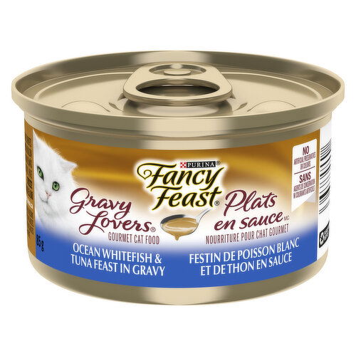 Fancy Feast - Gravy Lovers Wet Cat Food, Ocean Whitefish and Tuna Feast in Saut Seafood Flavour Gravy