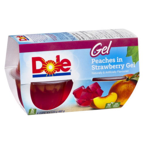 Dole - Peaches in Strawberry Gel Fruit Cups