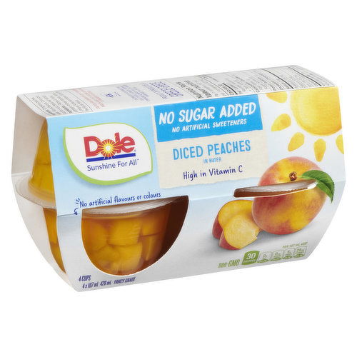 Dole - Diced Peaches in Water No Sugar Added