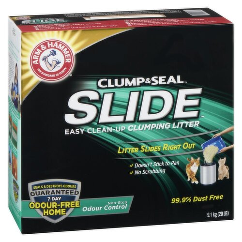 Arm & Hammer - Clump & Seal SLIDE Easy Clean-Up Clumping Litter, Non-Stop Odour Control