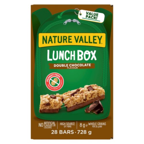 NATURE VALLEY - Lunch Box Granola Bars, Double Chocolate. 28 Pack