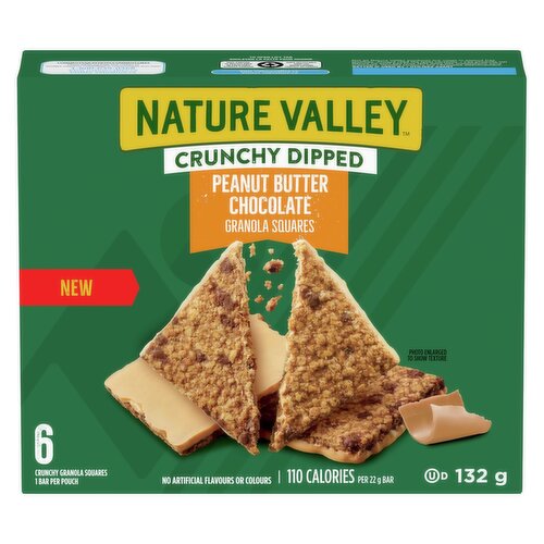 NATURE VALLEY - Crunchy Dipped Peanut Butter Chocolate Granola Squares