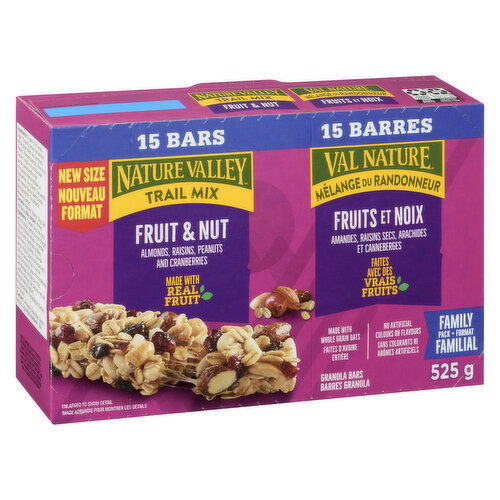 NATURE VALLEY - Sweet and Salty Peanut Granola Bars,15 Bars.