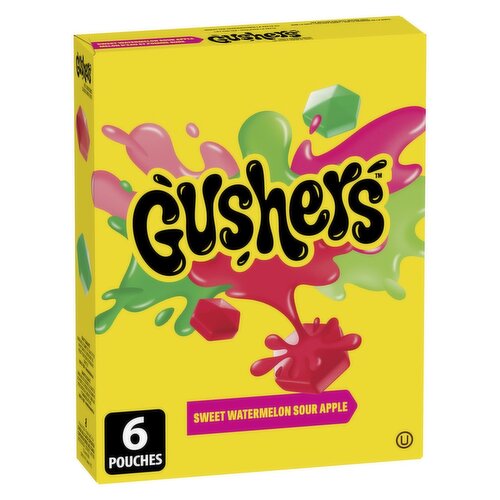 Betty Crocer - Fruit Gusher's Sweet Watermelon on Sour Apple, 6 Pouches