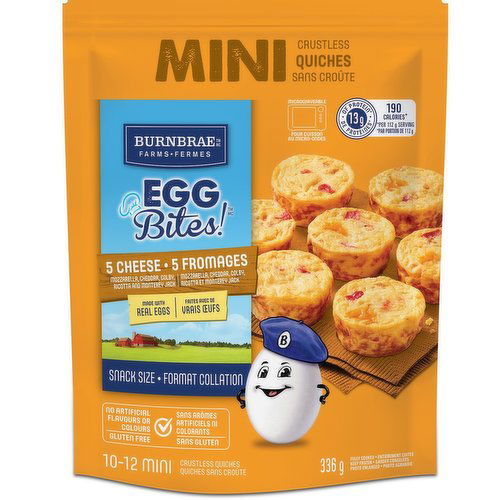 Burnbrae Farms - Egg Bites 5 Cheese, Snack Size