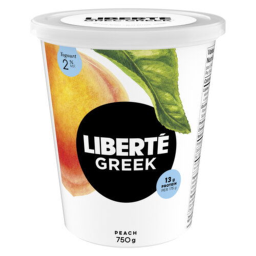 Liberte - Greek Yogurt, Peach 2% M.F.