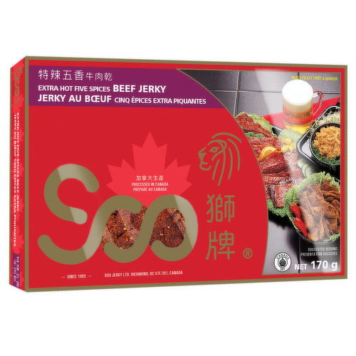 Soo - Extra Hot Five Spices Beef Jerky