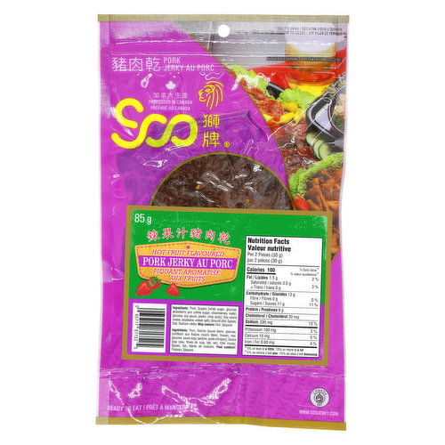 Soo - Soo Hot Fruit Flvrd Pork Jerky