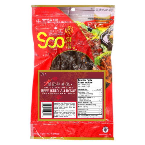 Soo - Soo Spicy Szechuan Beef Jerky