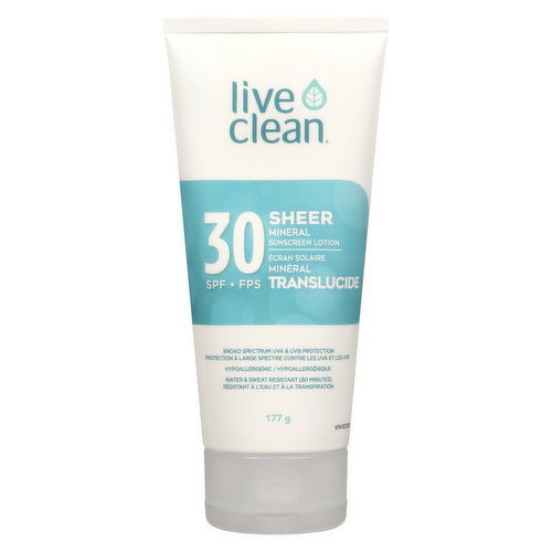 Live Clean - Sheer Sunscreen SPF 30