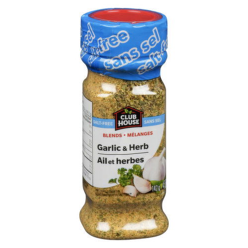 CLUB HOUSE - Seasoning - Garlic & Herb Salt Free