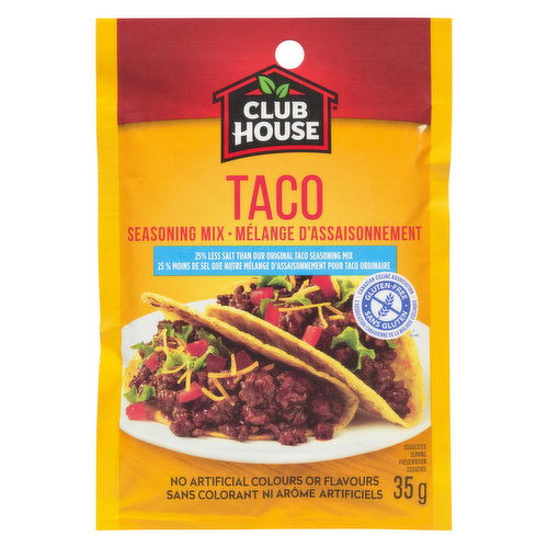 CLUB HOUSE - Taco Seasoning Mix 25% Less Salt