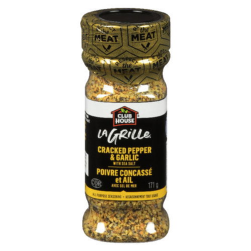 CLUB HOUSE - La Grille All Purpose Seasoning, Gracked Pepper & Garlic