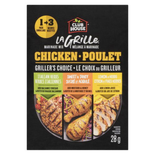 CLUB HOUSE - La Grille Marinade Mix, Chicken