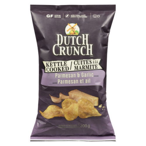 Dutch Crunch - Kettle Cooked Potato Chips - Parmesan & Garlic