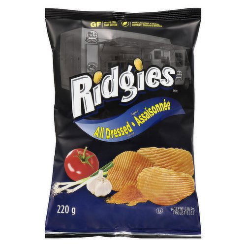 Old Dutch - Ridgies Potato Chips, All Dressed