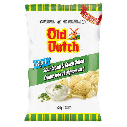Old Dutch - Old Dutch Rip-L Sour Cream Green Onion