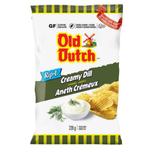 Old Dutch - Rip-L Creamy Dill Potato Chips