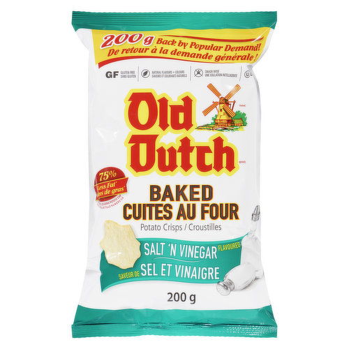 Old Dutch - Baked Potato Crisps- Salt & Vinegar