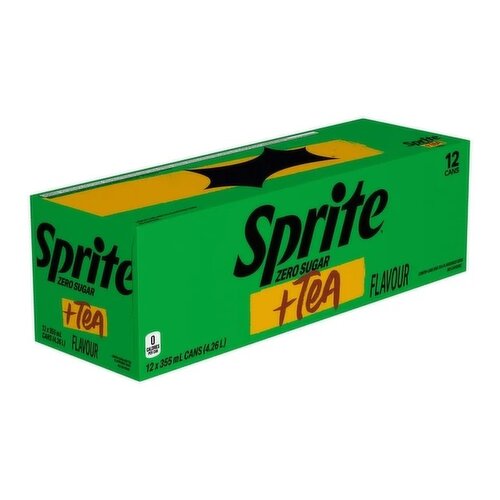 Sprite - Zero Sugar + Tea Flavour, 355mL Cans