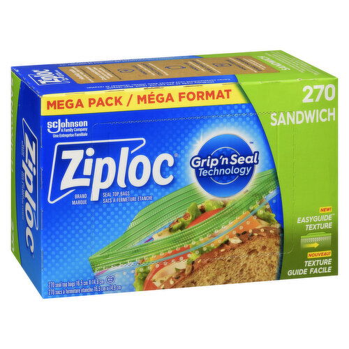 Ziploc - Sandwich Bags Grip'n Seal - Mega Pack