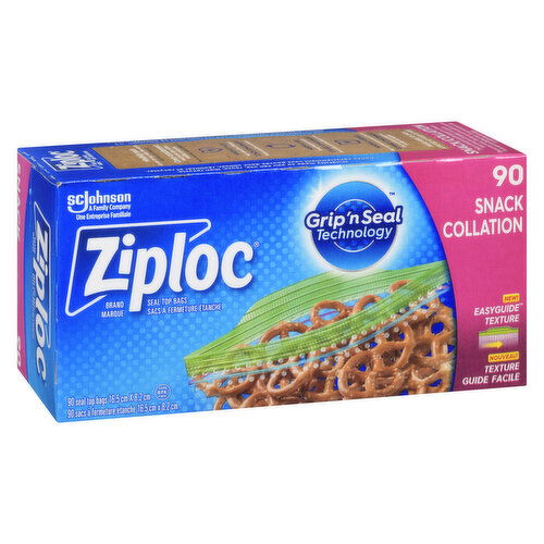 ZIPLOC - Easy Open Tabs Snack Bags