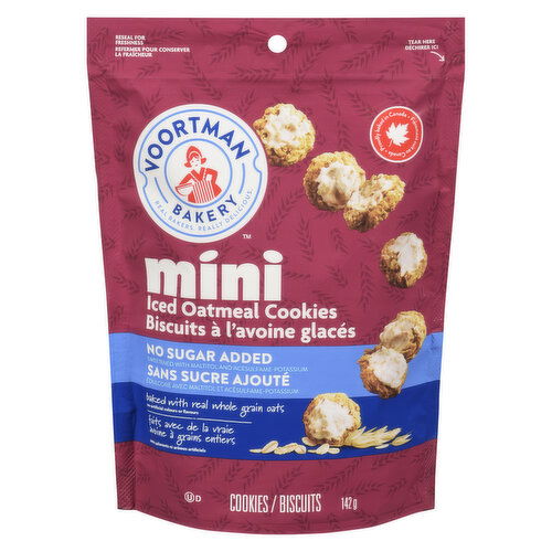 Voortman - Cookies, Mini Iced Oatmeal No Sugar Added