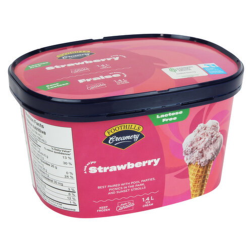 Foothills Creamery - Strawberry Lactose Free Ice Cream
