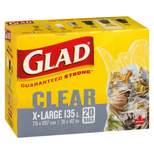 Glad - Clear Garden Bags, 20 Pack