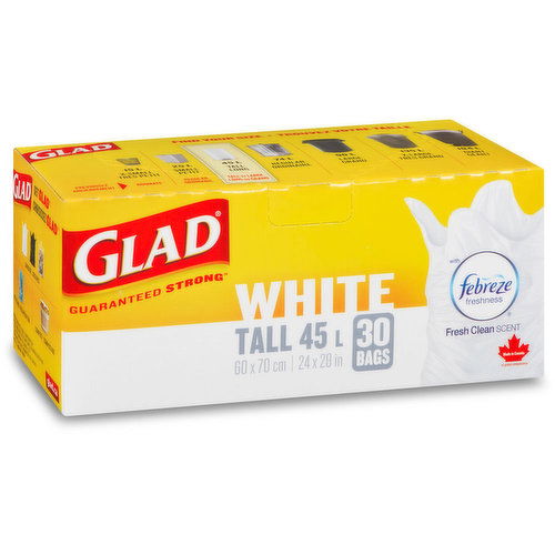 Glad - Easy Tie Kitchen Catchers Bags Tall Febreze