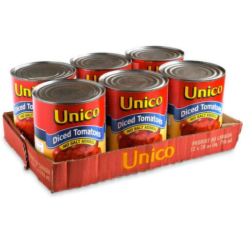 Unico - No Salt Added Diced Tomatoes, 796 mL