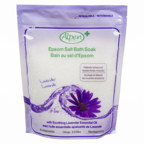 Alpen Secrets - Epsom Salt Bath Soak - Lavender