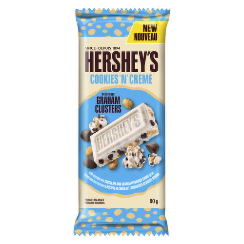 Hershey's - Chocolate Bar, Cookies 'N' Creme with Graham Clusters