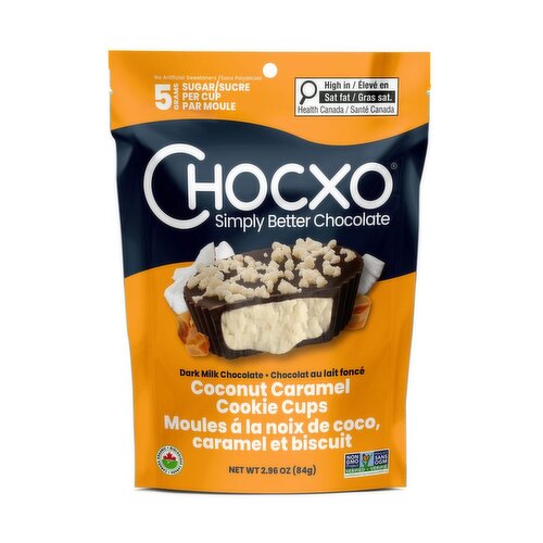 ChocXO - Dark Milk Chocolate Coconut Caramel Cookies Cups