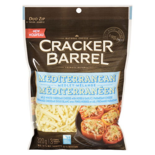 Cracker Barrel - Mediterranean Medley Shredded Cheese