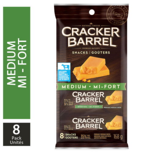 Cracker Barrel - Medium Cheddar Cheese Snacks