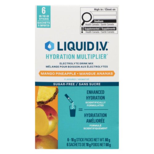 LIQUID I.V. - Sugar Free Mango Pineapple Electrolyte Drink Mix