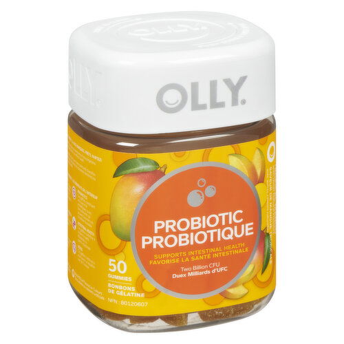 OLLY - Probiotic Gummies, Two Billion CFU - Mango