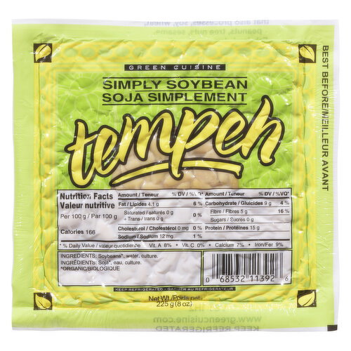 GREEN CUISINE - Organic Simply Soybean Tempeh