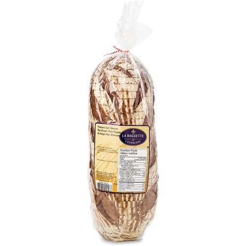 La Baguette - Peasant Dark German Rye Bread - Sliced