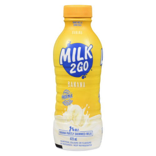 MILK 2 GO - Banana Blast Milk 1% M.F.