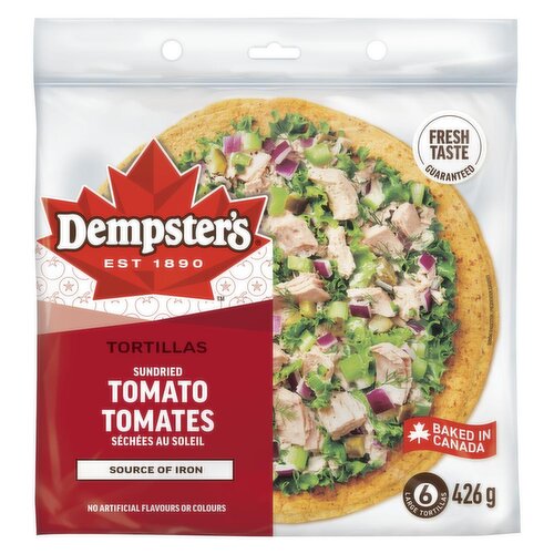 Dempster's - Tortillas Sundried Tomato, Large