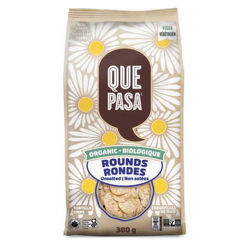 Que Pasa - Unsalted Round Chips Organic