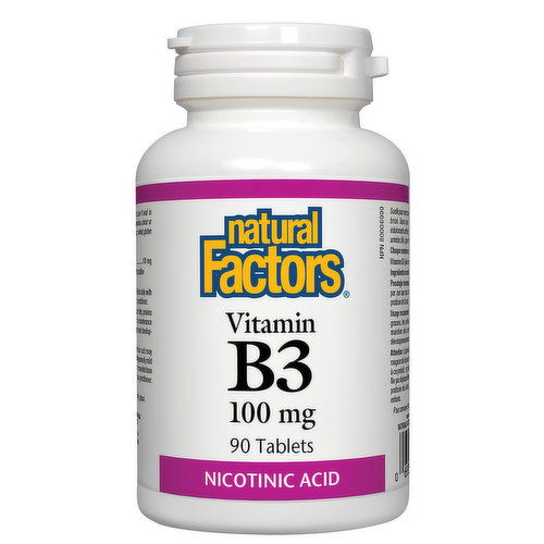 Natural Factors - Vitamin B3 Niacin 100mg