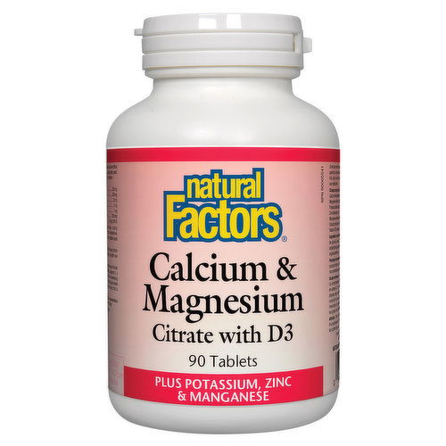 Natural Factors - Calcium & Magnesium Citrate + Vitamin D3