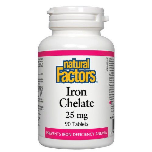 Natural Factors - Iron Chelate 25mg