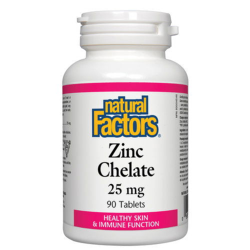 Natural Factors - Zinc Chelate 25mg