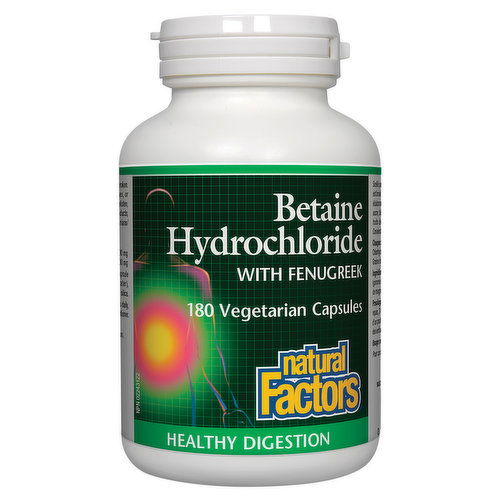 Natural Factors - Betaine Hydrochloride with Fenugreek